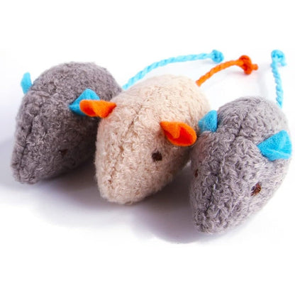 Q.Y.HOME interactive plush mouse cat toy front view