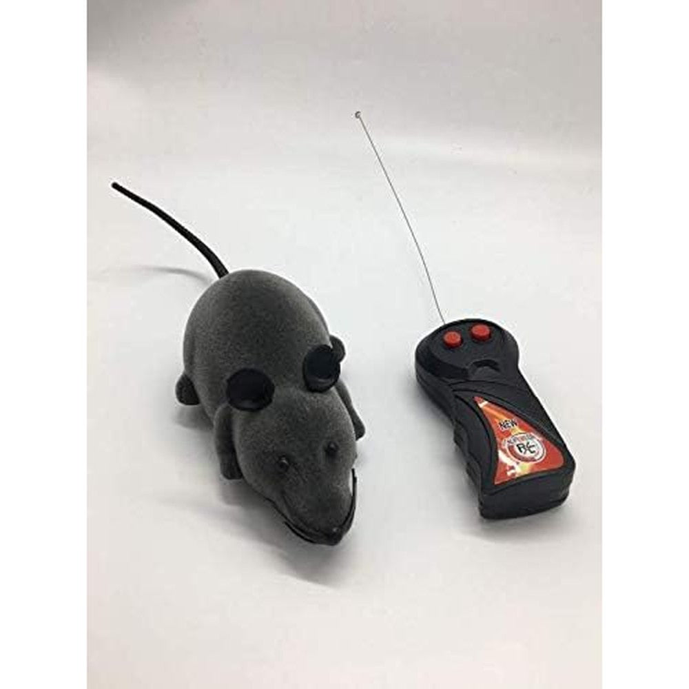 WEFOO Electronic Remote Control Rat Simulation Mouse Toy front view in gray color