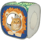 Kitty City Safari Jungle Pop-Up Cat Cube front view