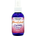 Meowijuana Catnip and Silvervine Spray front view showing blue three ounce bottle