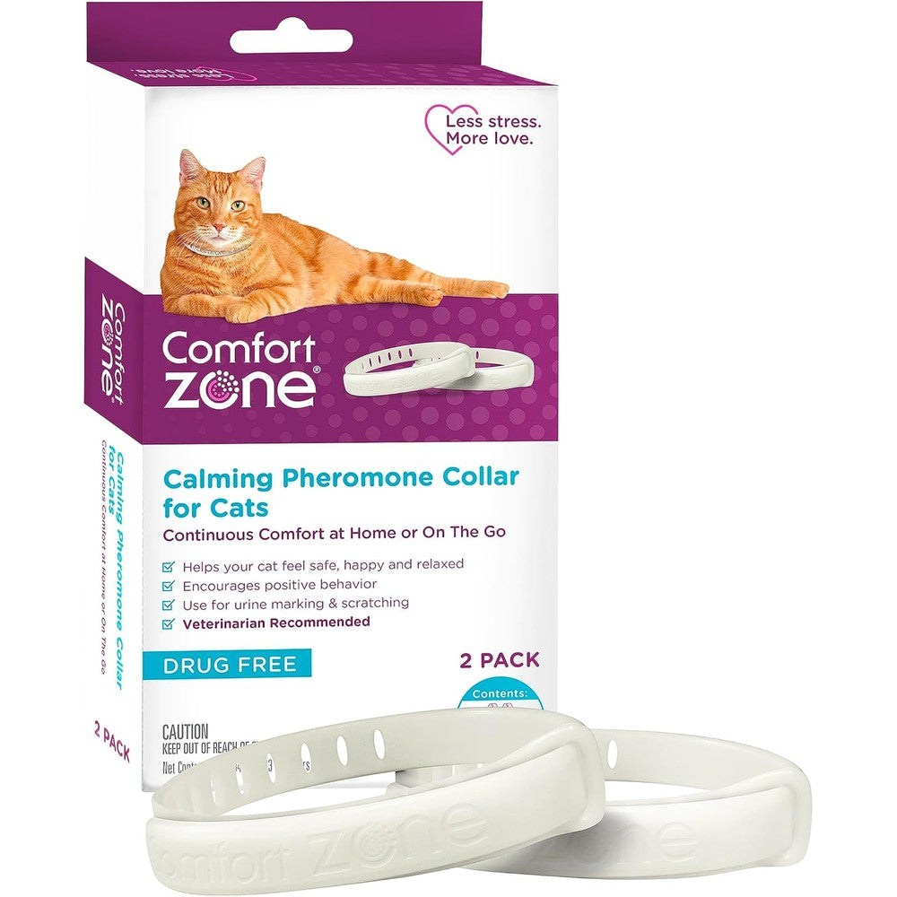 Comfort Zone cat calming pheromone collar front view packaging