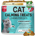 Chewia cat calming treats front view container for feline anxiety relief
