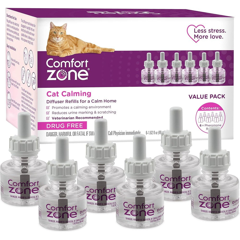 Comfort Zone Cat Calming Diffuser Refill 6 Pack front packaging view