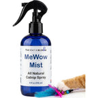 The Cat's MeWow MeWow Mist front view bottle with spray nozzle for cats