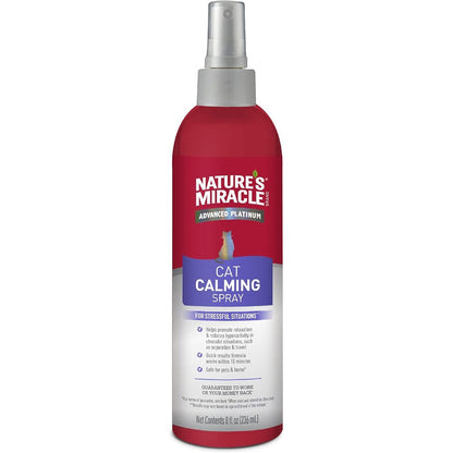 Nature's Miracle Advanced Platinum Cat Calming Spray eight ounce bottle front view
