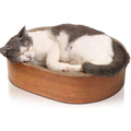 ComSaf Cat Scratcher Bed Oval Corrugated Cardboard Scratching Pad Bowl Shape Lounge Couch For Indoor Cats Furniture Protector 17 Inch By 13 Inch