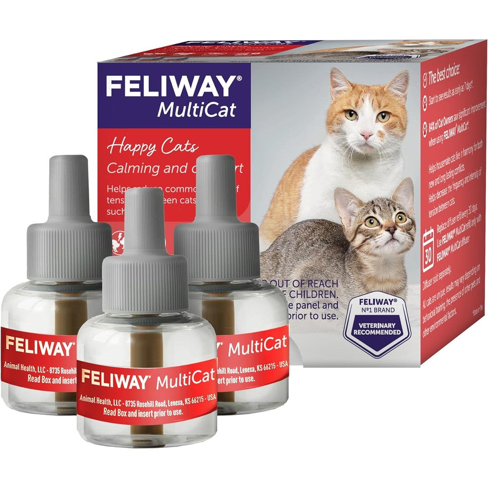 Feliway MultiCat cat calming pheromone diffuser refill front view packaging