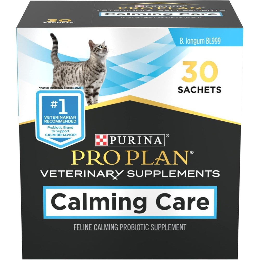 Purina Pro Plan Veterinary Diets Calming Care cat supplement front of the packaging box