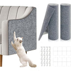 Giomre Cat Scratch Mat Self Adhesive Couch Furniture Protector Trimmable Carpet Scratch Pad For Wall And Cat Tower Covering Light Grey 2 Pieces