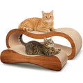 Simple Deluxe Two In One Cat Scratcher Pad Large Corrugated Cardboard Lounge Bed And Furniture Protector For Indoor Cats Seven Images