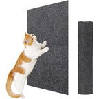 ENONCI Cat Scratching Mat Self Adhesive Wall Scratcher Board With Nano Tape For Couch And Sofa Corner Protector Gray 23.6x15.8 Inches