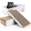 PatiencET 4 Pack Cat Scratch Pad With Box Cardboard Cat Scratcher Lounge Bed For Indoor Small Medium Cats And Kittens Reversible Corrugated Boards ...