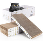 PatiencET 4 Pack Cat Scratch Pad With Box Cardboard Cat Scratcher Lounge Bed For Indoor Small Medium Cats And Kittens Reversible Corrugated Boards ...