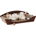 ZOMISIA Cardboard Cat Scratcher Bed Large Orthopedic Scratching Board Lounger Couch Sofa With Catnip And Bell Toys For Indoor Cats 26 Inches