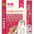 Pawmate Lickable Tuna And Duck Cat Treats For Urinary Health And Hydration, Grain Free Creamy Puree For Kittens And Adult Cats, 20 Tubes Of 15 Gram...