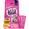 Bonkers Licky Tubes Chicken Flavored Wet Lickable Treats For Cats 4 Pack Pack Of 15