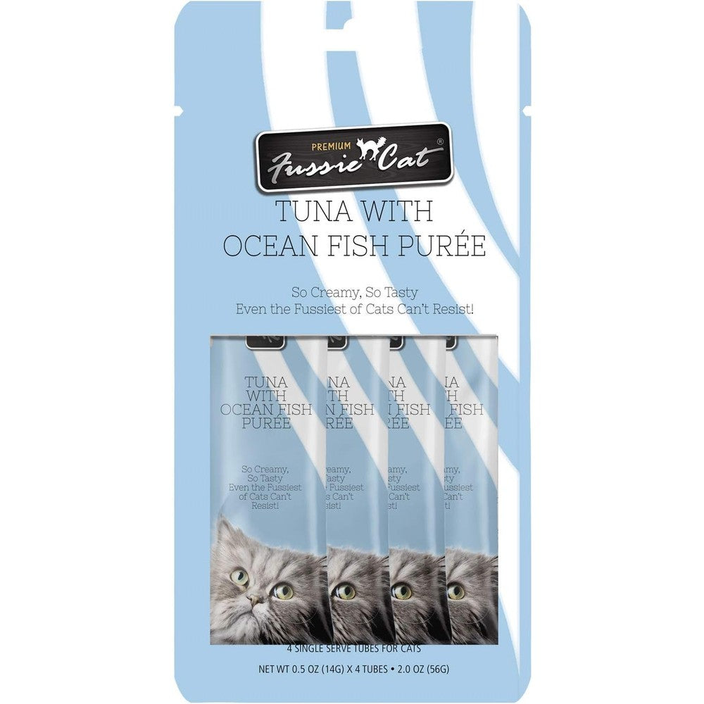 Fussie Cat tuna with ocean fish puree front view package