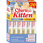 Inaba Churu For Kittens Lickable Squeezable Creamy Puree Cat Treat With Green Tea Extract And Taurine Tuna And Chicken Variety 20 Tubes