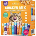 Beloved Pets Creamy Lickable Cat Treats And Wet Food Squeeze Tubes Chicken Mix Liquid Snacks For Cats And Small Dogs 40 Sticks