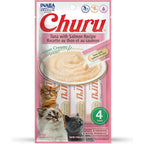 Inaba Churu tuna with salmon cat treat front view packaging