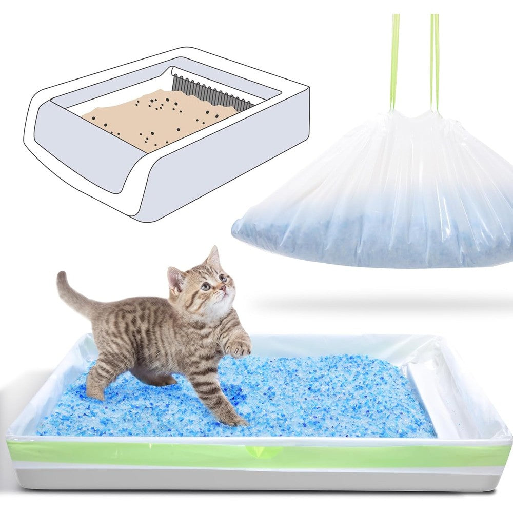 PETOCAT cat litter liners front view showing drawstring packaging