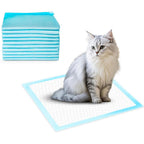 Zuqqony Cat Litter Pads 10 Count front packaging view showcasing product size guidelines