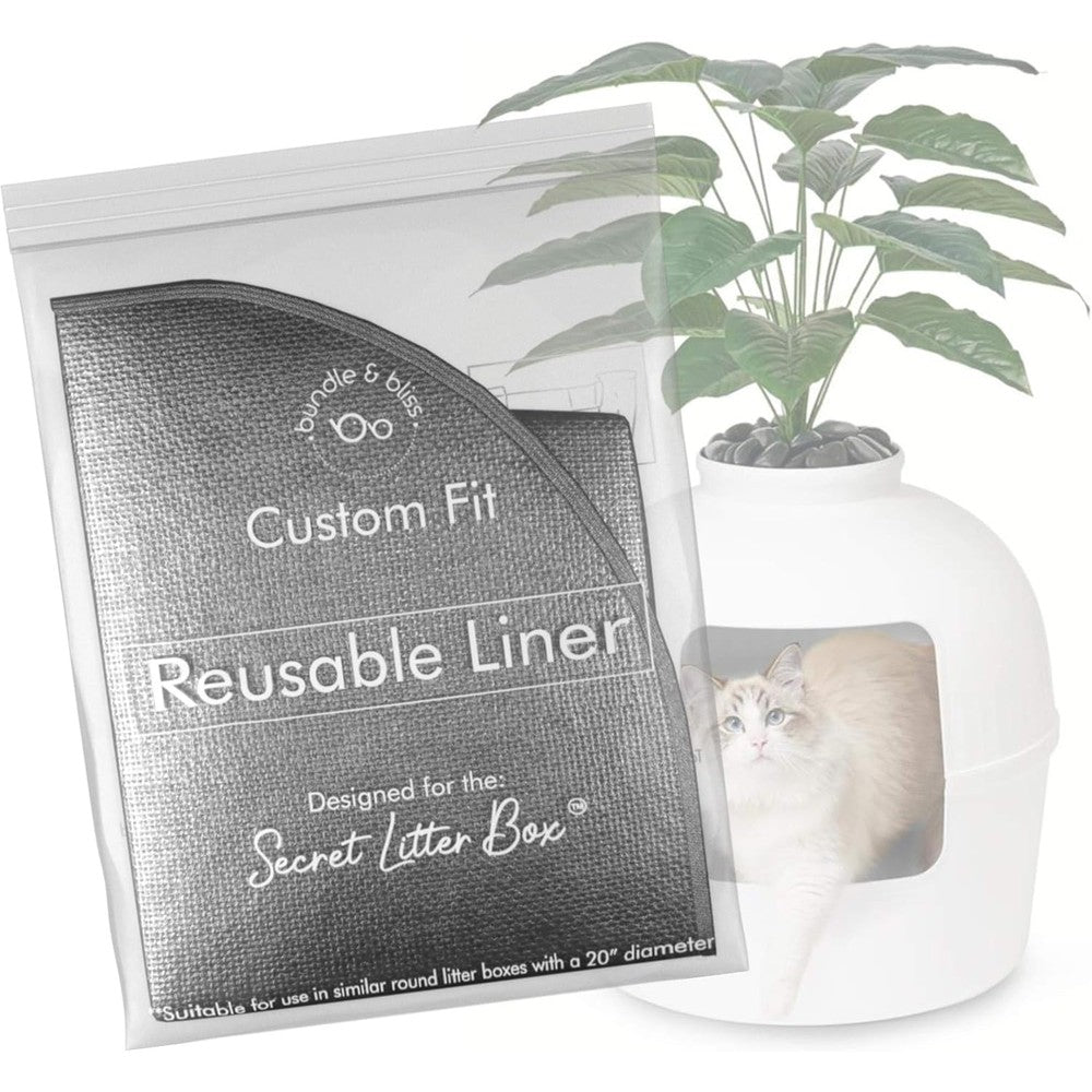 Bundle And Bliss Reusable Litter Box Liners Three Pack front view and packaging
