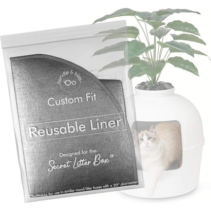 Bundle And Bliss reusable litter box liners front view premium cat supplies.