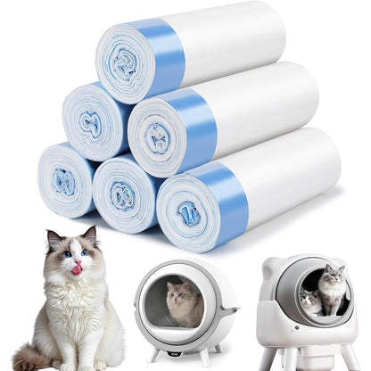 Ondware automatic cat litter box liners 120 count pack front view showcasing product packaging.
