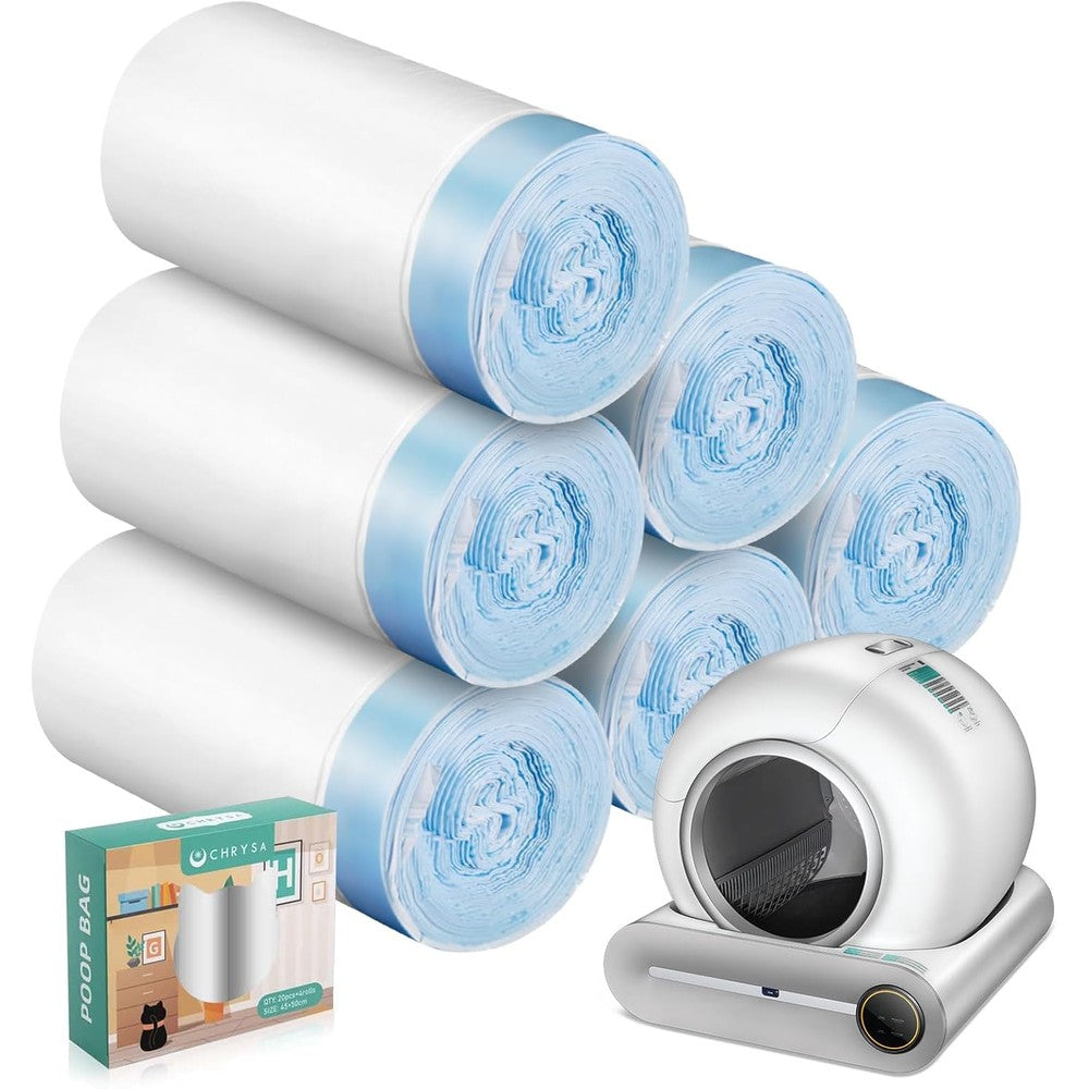 DuckSky replacement waste bags for self cleaning cat litter box packaging front view