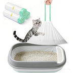 FortiCrest Thickened Cat Litter Box Liner Bags front view of packaging box and roll