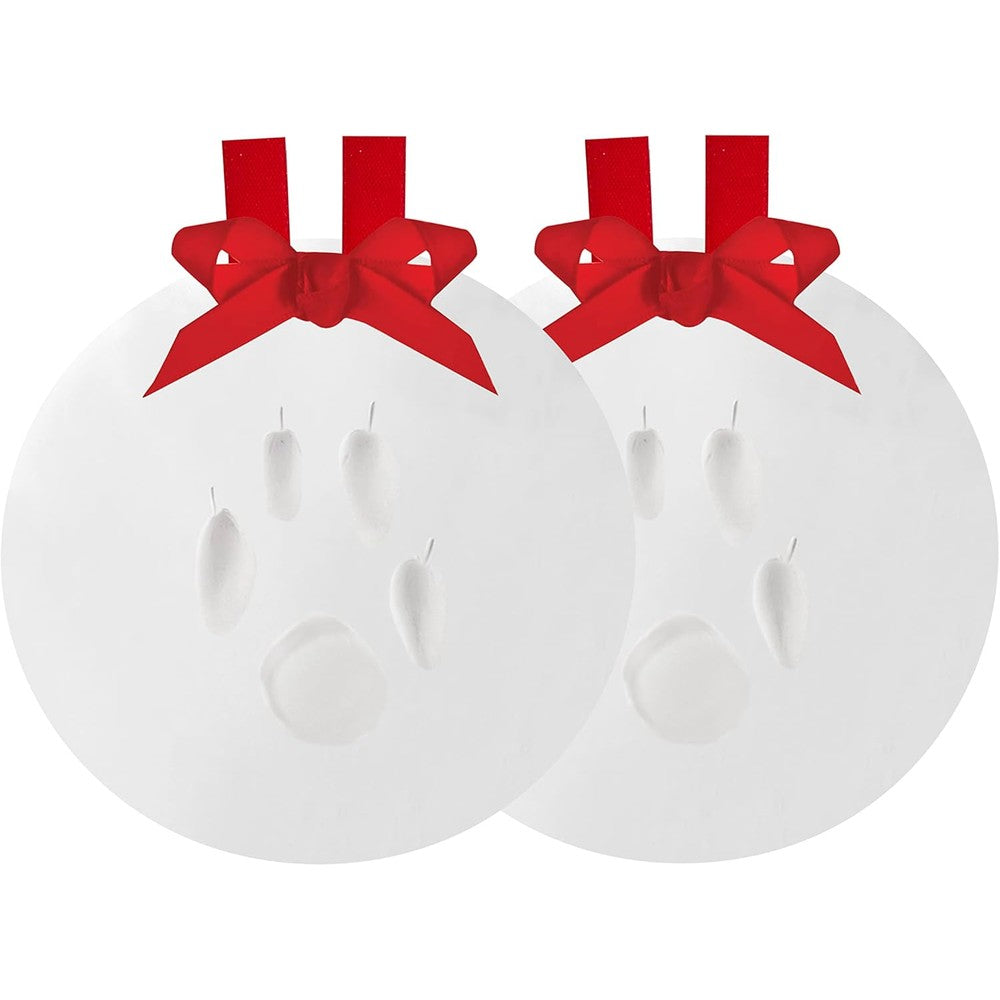 Pearhead Pawprints 2-Pack Christmas Ornament kit front view