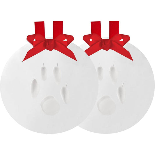 Pearhead Pawprints 2-Pack Christmas Ornament kit front view