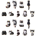 PerlineBeads LiQunSweet 20 Pieces Assorted Enamel Flatback Black Cat Kitten Charms For DIY Jewelry Making Necklaces Bracelets Earrings Gold Tone Back