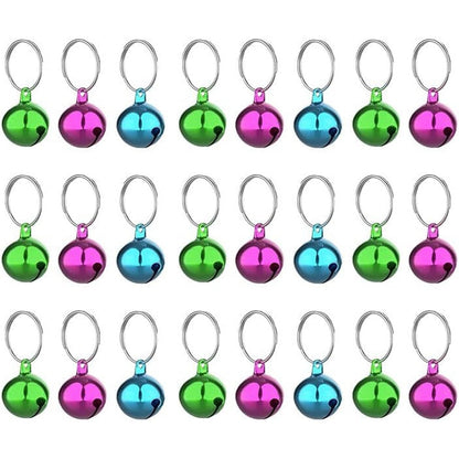 Skypia Round Dog Bells Pet Pendant 3 Pack Anti-Lost Training Bells For Dog And Cat Collars 1/2-Inch Multi-Color Set