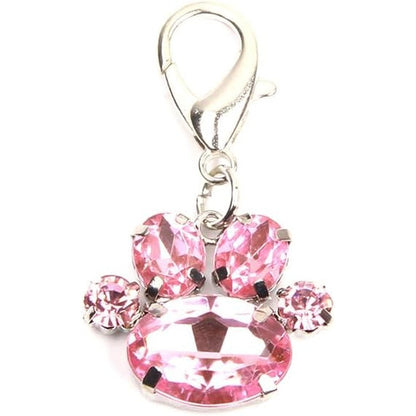 Xksrwe Bling Rhinestones Paw Charm Pendant Jewelry For Pet Dog Cat Puppy Necklace Collar Accessory 3.0 Centimeters By 2.5 Centimeters