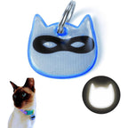 Kittyrama Reflective Cat Charm Safety Tag Blue Ninja Lightweight Waterproof Tag For All Cat Collars