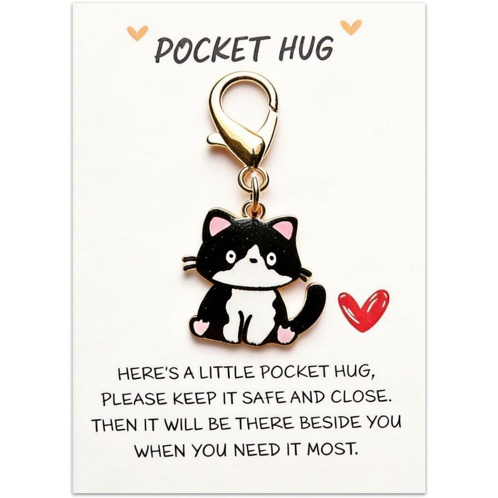 Choice Of All Cat Keychain And Bag Charm Cute Kawaii Accessory For Backpacks And Handbags Black And White Tuxedo Cat Design