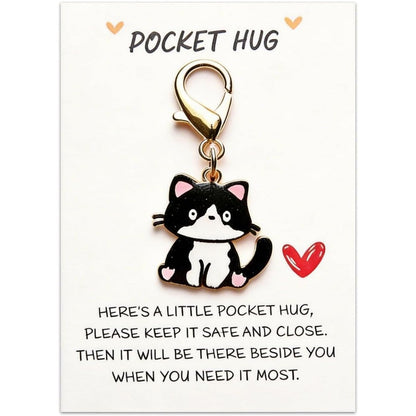 Choice Of All Cat Keychain And Bag Charm Cute Kawaii Accessory For Backpacks And Handbags Black And White Tuxedo Cat Design