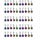Zuylikxy 50 Pieces Colorful Metal Pet Collar Bells With Lobster Clasps For Dogs Cats And Kittens Loud Crisp Sound For Tracking And Decoration