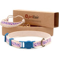 Pettsie cat collar and matching friendship bracelet set front view