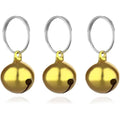 Skypia Round Dog Bells Pet Pendant 3 Pieces Anti-Lost Training Bells For Dog And Cat Collars 1/2-Inch Gold Accessory