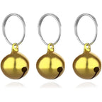 Skypia Round Dog Bells Pet Pendant 3 Pieces Anti-Lost Training Bells For Dog And Cat Collars 1/2-Inch Gold Accessory