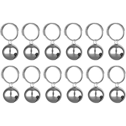 Skypia 3 Pack Pet Bells For Dog And Cat Collar Charm Stainless Steel Anti-Lost Training Pendant Accessories 0.6 Inch Silver