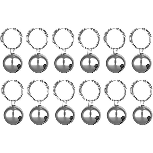 Skypia 3 Pack Pet Bells For Dog And Cat Collar Charm Stainless Steel Anti-Lost Training Pendant Accessories 0.6 Inch Silver