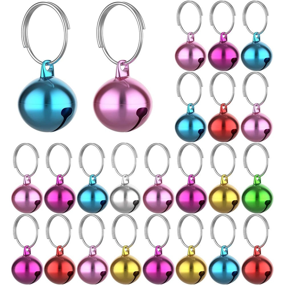 Outus pet collar bell front view in mixed colors