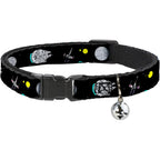 Buckle-Down Star Wars Breakaway Cat Collar With Bell Featuring Death Star Millennium Falcon And X-Wing Fighter Artwork Adjustable 8.5 To 12 Inches ...