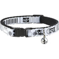 Buckle-Down Star Wars Stormtrooper breakaway cat collar front view featuring utility belt pattern