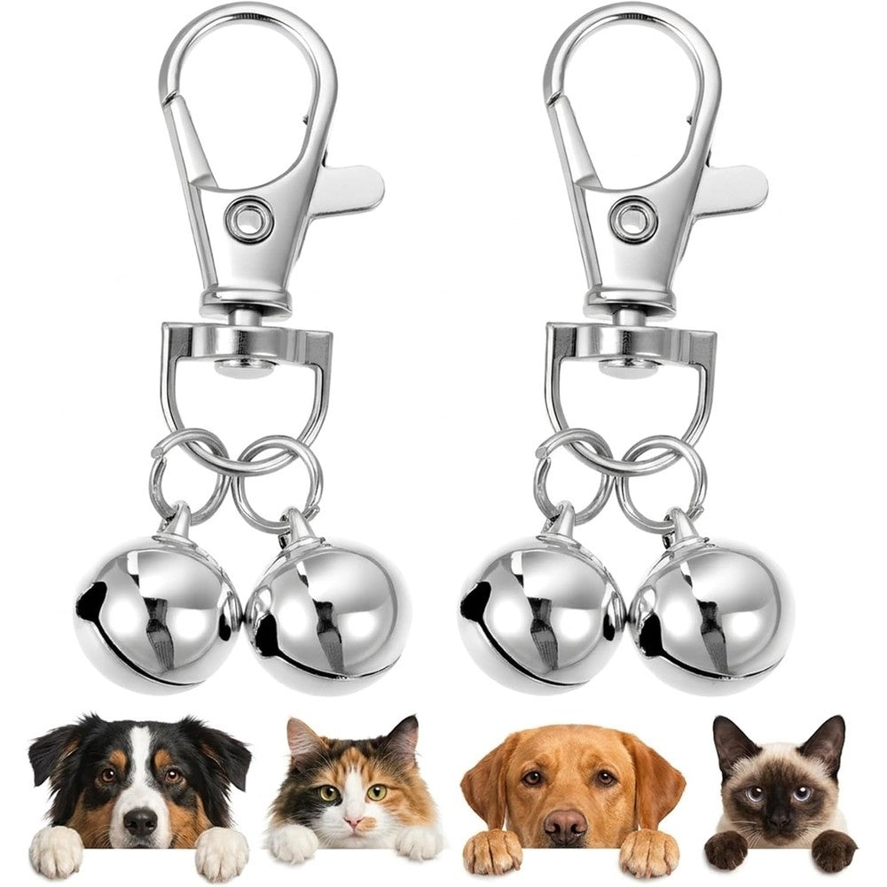 Thrymme 6 Pack Bells for Dog Collars Mini Tracking Pet Pendant Accessories for Cats and Dogs Silver