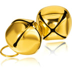 Xthrotsenk Two Count Gold Large Dog Bells Handmade Metal Loud Pet Collar Hanging Ring Pendant Charms For Dogs And Cats One Point Eighteen Inches